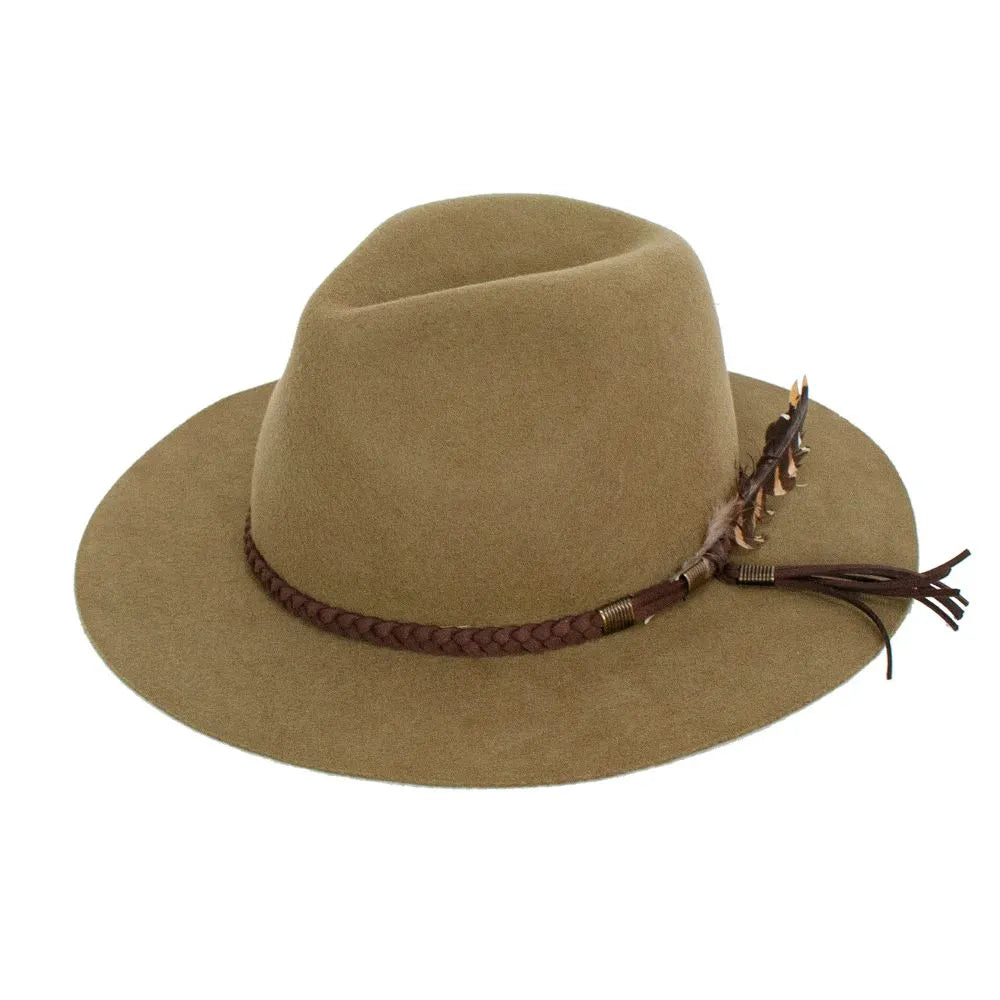Peter Grimm Montana - Sombrero Fedora de Fieltro de Lana