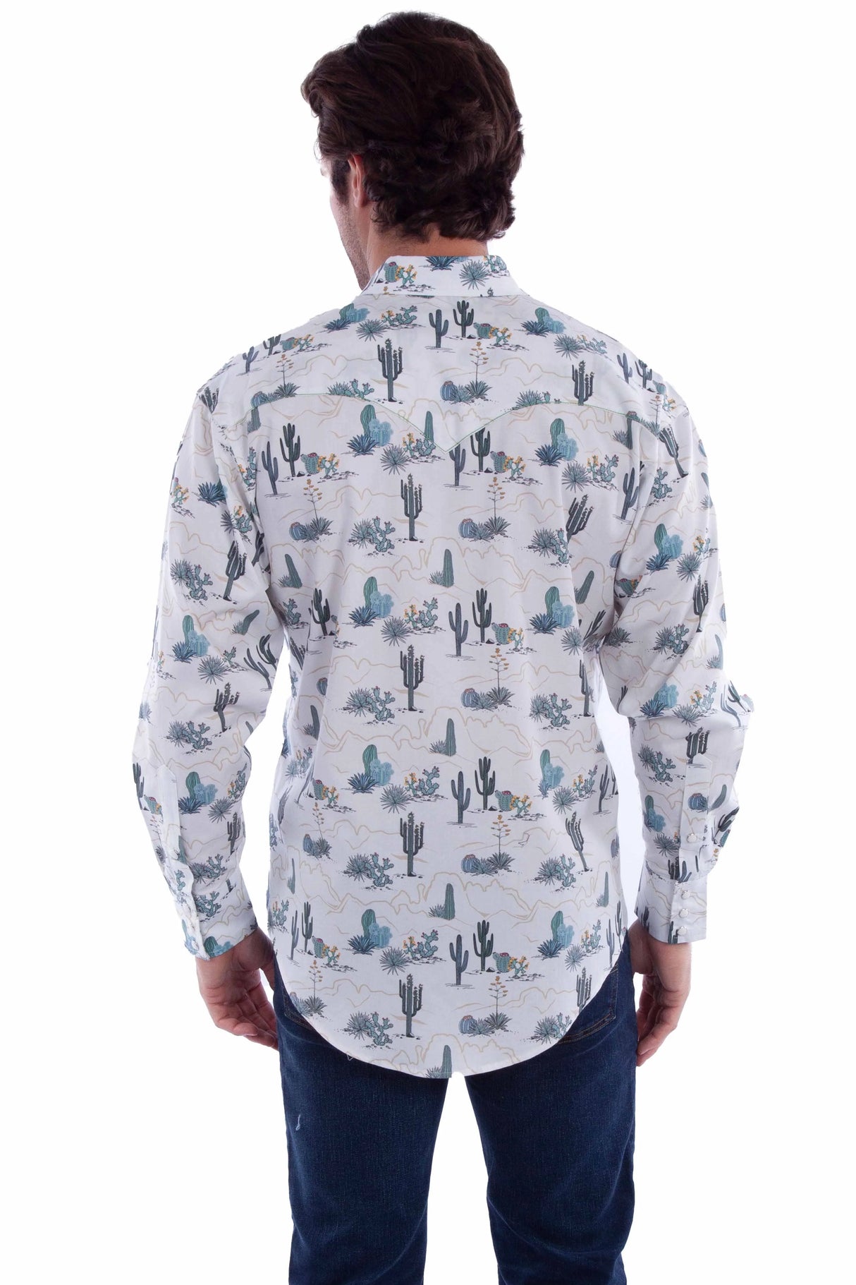 Scully Prickly Trails - Camisa vaquera de hombre