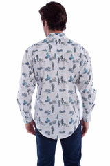 Scully Prickly Trails - Camisa vaquera de hombre