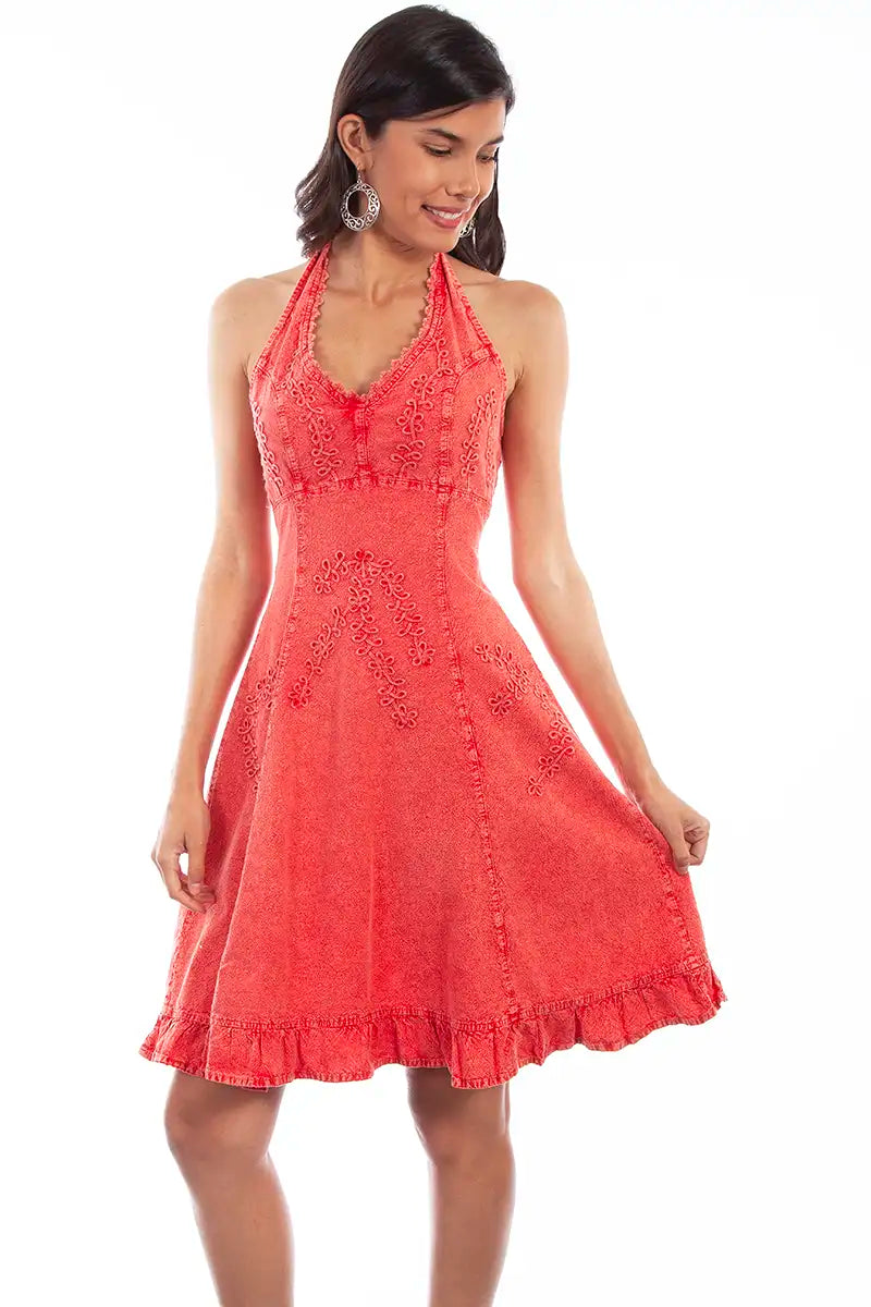 Vestido halter Scully Cantina (PSL-053) - Vestido de verano para mujer