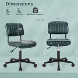 PU Leather Adjustable Office Chair Swivel Task Chair with Backrest