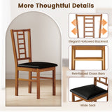 PU Leather Upholstered Wood Dining Chairs Set of 2