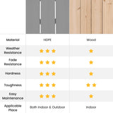 Mesa auxiliar redonda Adirondack de 18 pulgadas con base cruzada y superficie de listones - Gris