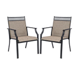 Juego de 2 sillas de patio con tela transpirable para todo tipo de clima