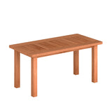 Mesa de centro para patio con tablero de listones para terraza o piscina