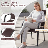 Juego de 2/4/6 sillas de comedor apilables para patio/exteriores