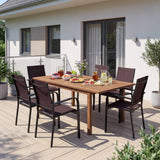 Juego de 2/4/6 sillas de comedor apilables para patio/exteriores
