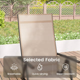1 Piece Patio Folding Dining Chairs with 7-Level Adjustable High Backrest