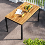 Juego de muebles de patio de 4 piezas, juego de sillas de comedor para exteriores, color blanco