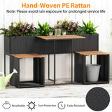 Patio Furniture Set with Raised Garden Bed for Porch and Yard