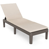 Patio Lounge Outdoor Recliner Chair with Cushion 3-Position Adjustable Backrest