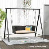 Soporte Metálico para Columpio de Patio con Estructura en Forma de A - Negro
