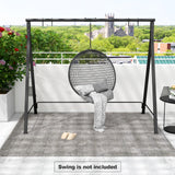 Soporte Metálico para Columpio de Patio con Estructura en Forma de A - Negro