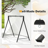 Soporte Metálico para Columpio de Patio con Estructura en Forma de A - Negro