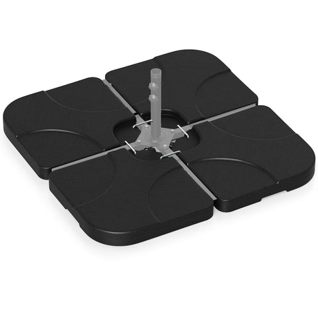 Base de sombrilla para patio de 20 pulgadas con desplazamiento, placa rellena de agua o arena