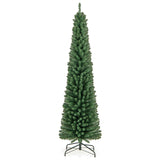 Pencil Christmas Tree with Memory Wire Branch Tips and Warm LED Lights