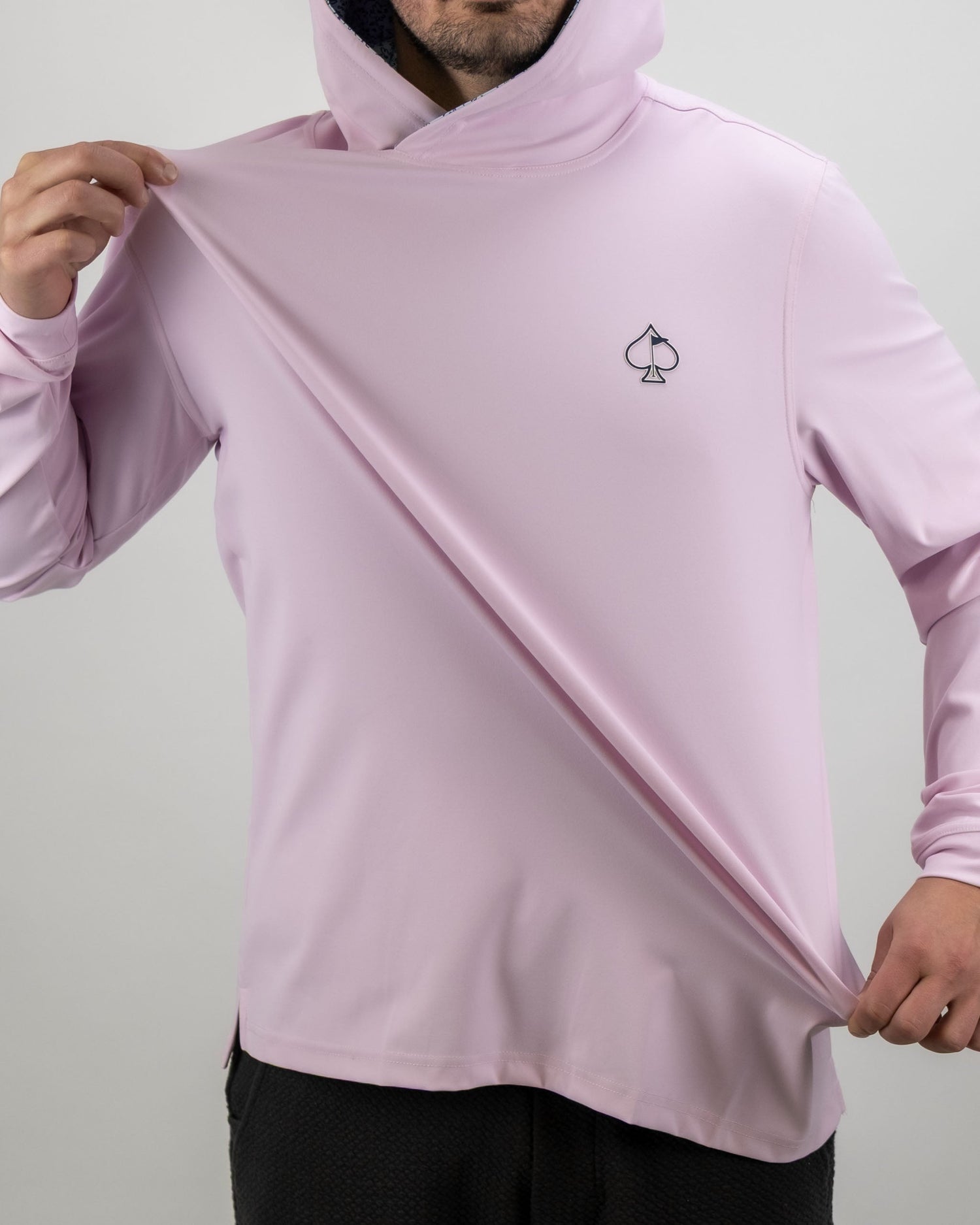 Sudadera con capucha de golf Performance - Garabato de flores azul