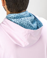 Sudadera con capucha de golf Performance - Garabato de flores azul