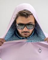 Sudadera con capucha de golf Performance - Garabato de flores azul