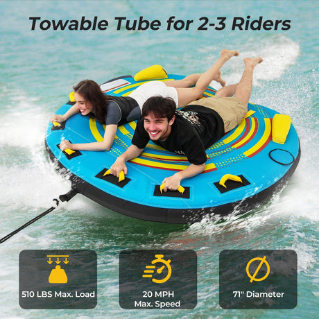 Plataforma remolcable de 3 personas para balsa inflable con válvulas dobles