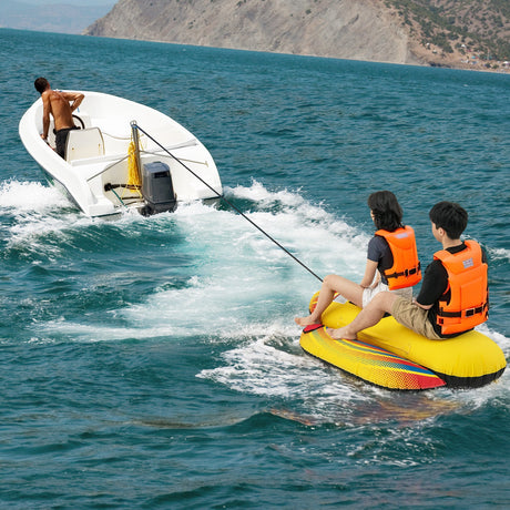 Tubo remolcable inflable de 1 o 2 personas para barco (tipo banana)
