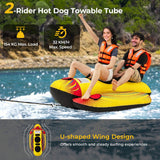 Tubo remolcable inflable de 1 o 2 personas para barco (tipo banana)