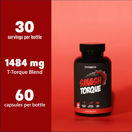 Smash Torque Reforzador de Testosterona, 60 Cápsulas