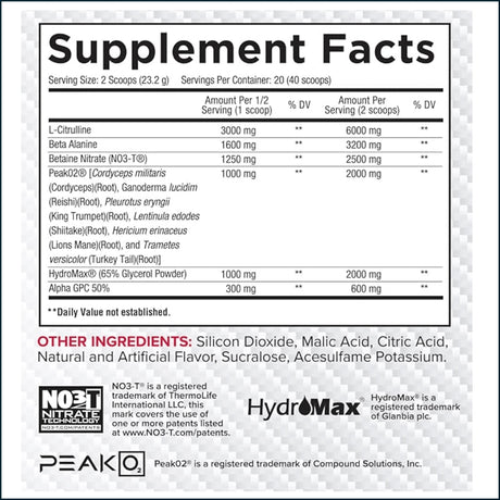 Core Nutritionals Pump Non-Stim Pre-Workout, 20/40 Servings