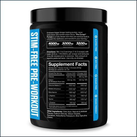 JNX Sports The Curse! Stim-Free Pump, 40 Servings