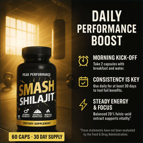 Smash Shilajit, 60 cápsulas