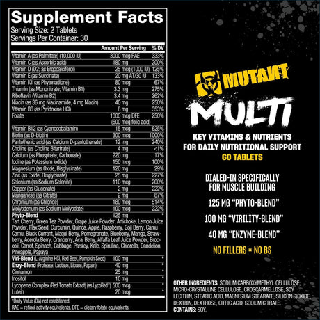 Mutant Multi, 60 comprimidos