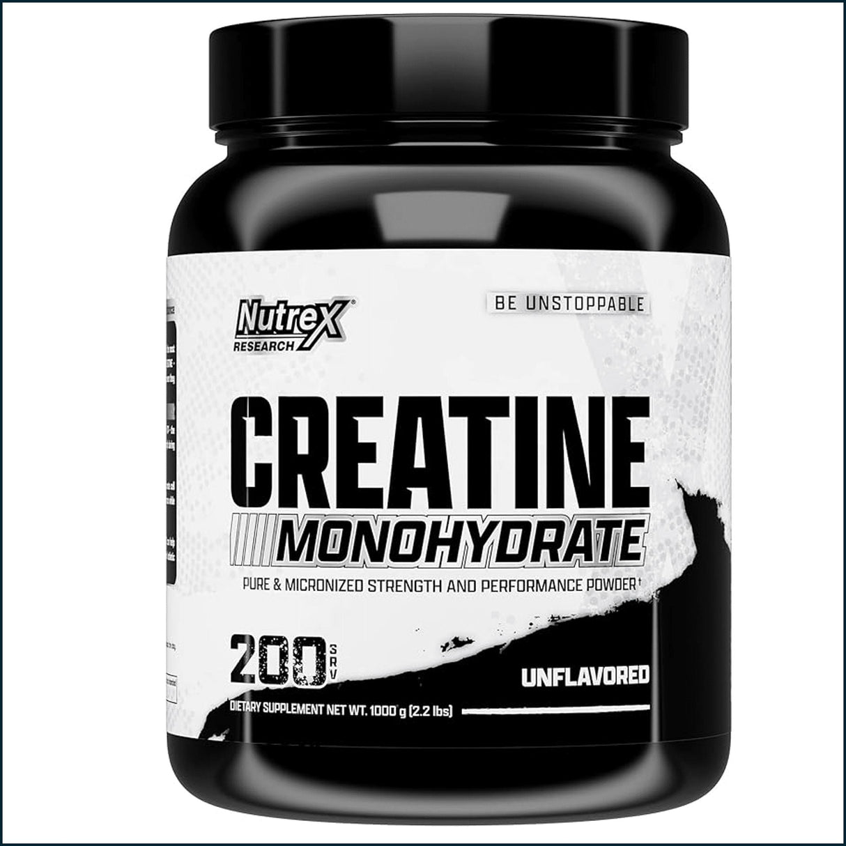 Monohidrato de creatina Nutrex, 200 servicios (tapa agrietada)