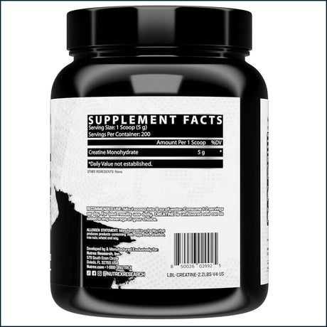 Monohidrato de creatina Nutrex, 200 porciones