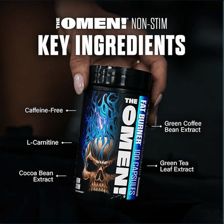 JNX Sports The Omen! Quemagrasas sin estimulantes, 100 cápsulas