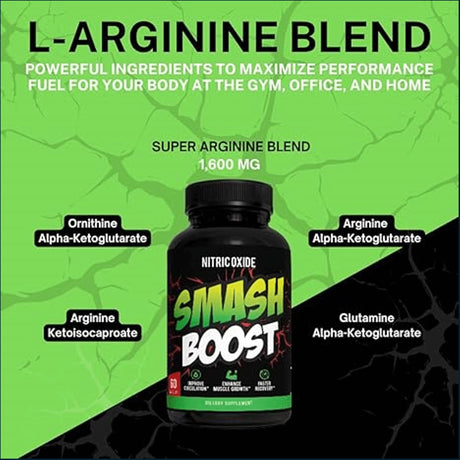 Smash Boost Óxido Nítrico Potenciador, 60 Cápsulas