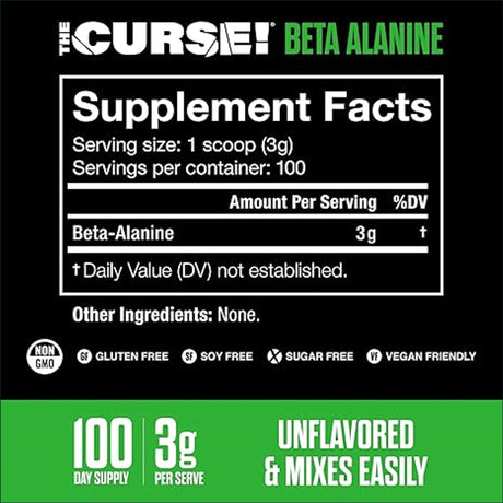 JNX Sports The Curse! Beta Alanina, 100 Servicios