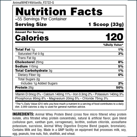 Animal Isolate Loaded Whey, 4lbs