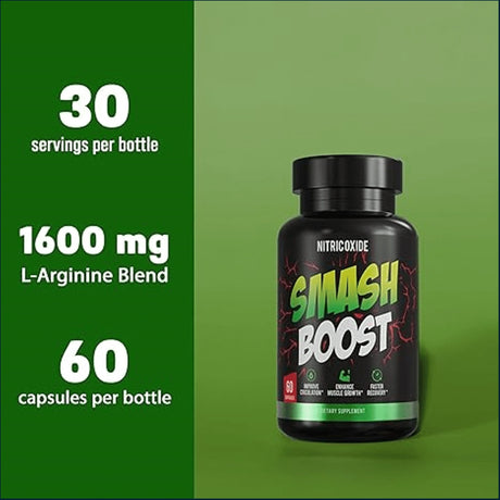 Smash Boost Óxido Nítrico Potenciador, 60 Cápsulas