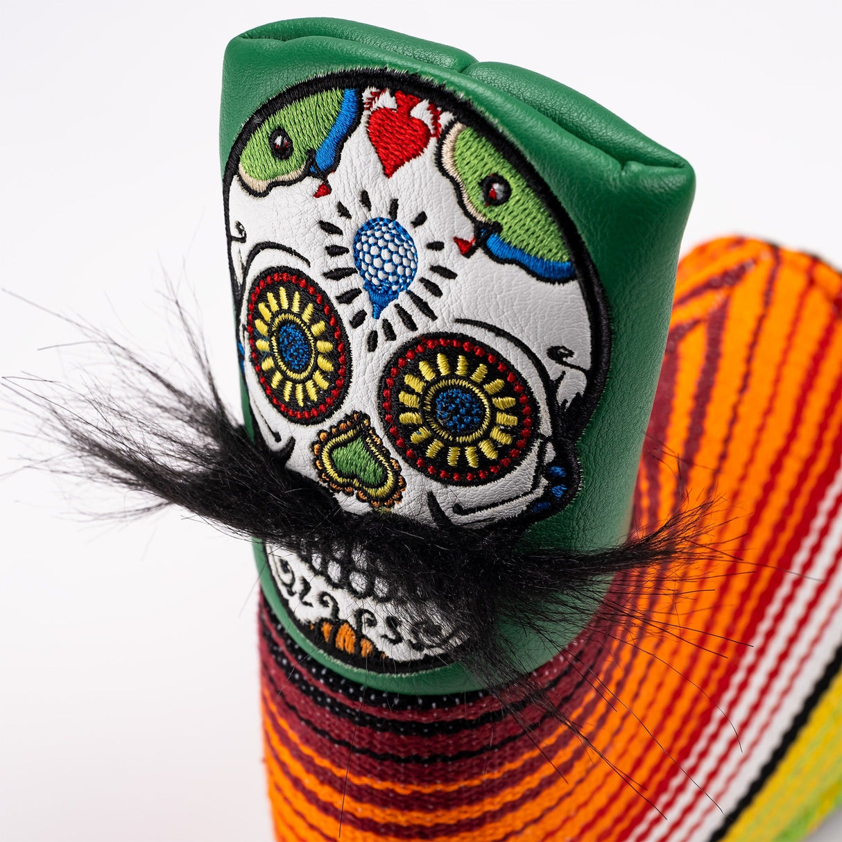 Mustache Sugar Skull - Funda para Putter de Hoja Verde