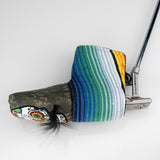 Cubrepatas de putter Blade con calavera de azúcar y bigote - Camuflaje verde