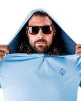 Sudadera con Capucha de Golf de Alto Rendimiento - Azul Ondulado
