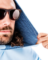 Sudadera con Capucha de Golf de Alto Rendimiento - Azul Ondulado