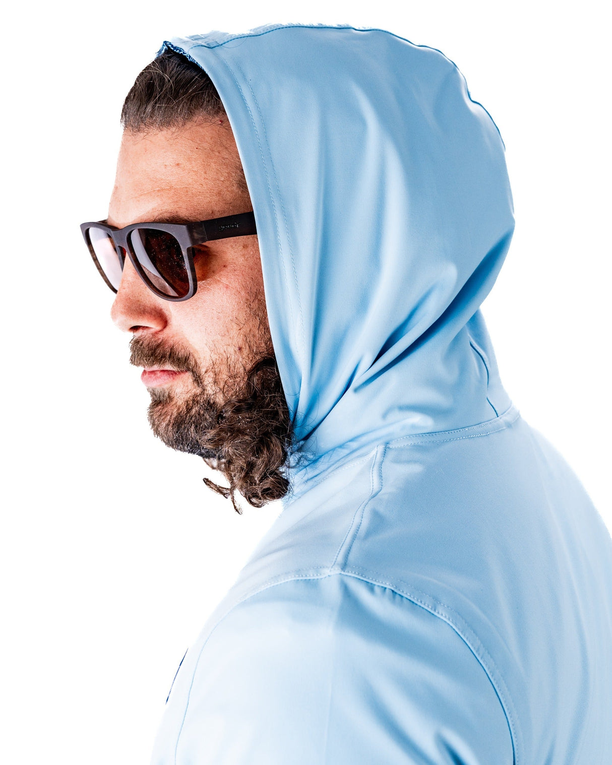 Sudadera con Capucha de Golf de Alto Rendimiento - Azul Ondulado