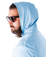 Sudadera con Capucha de Golf de Alto Rendimiento - Azul Ondulado