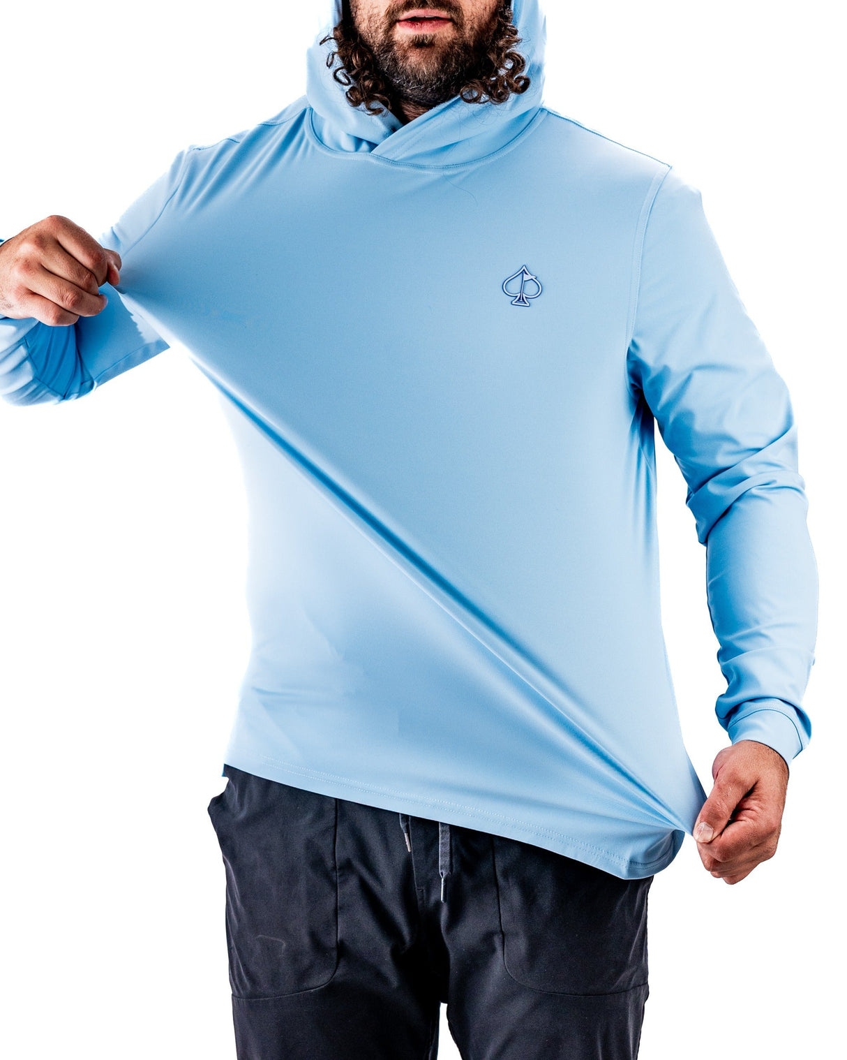 Sudadera con Capucha de Golf de Alto Rendimiento - Azul Ondulado