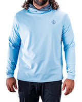 Sudadera con Capucha de Golf de Alto Rendimiento - Azul Ondulado