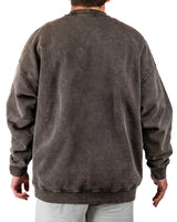 Embossed Spade Crewneck - Washed Iron