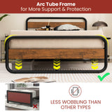 Arc Platform Bed with Headboard and Footboard-Full Size