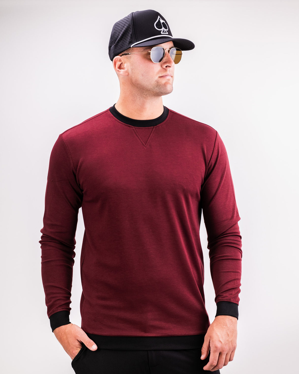 Sudadera Cuello Redondo Player Preferred™ - Merlot