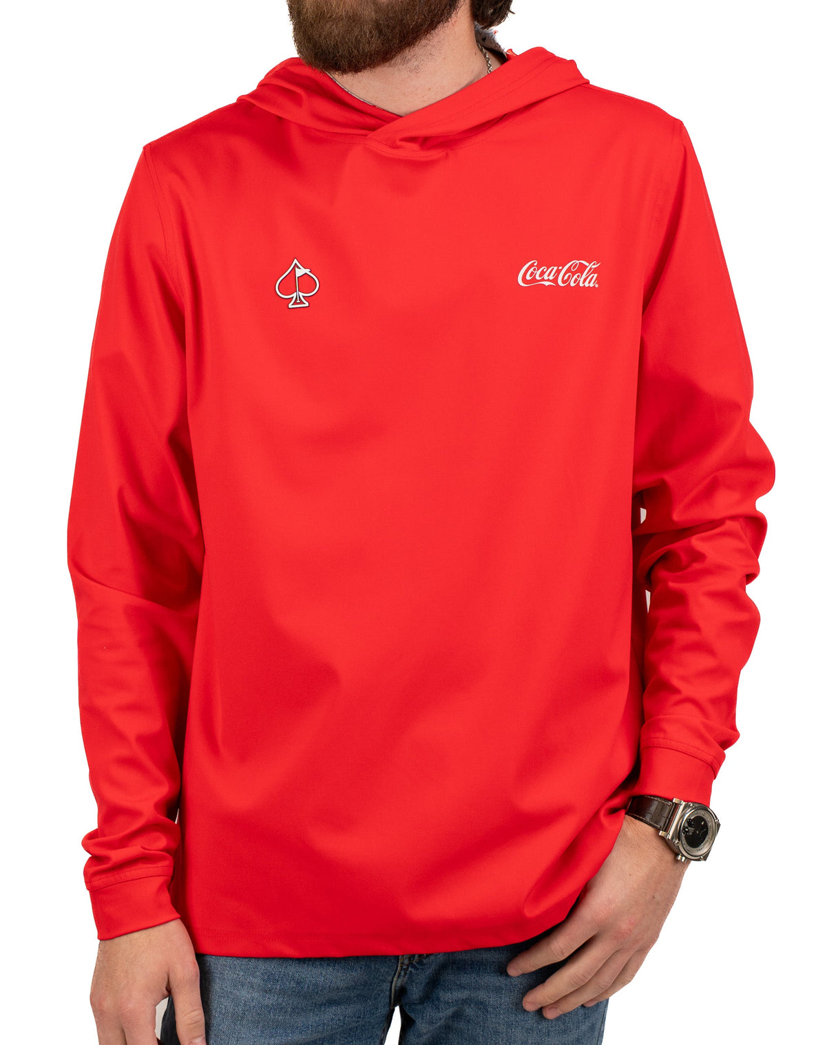 Sudadera con Capucha de Golf de Alto Rendimiento - Rojo Coca-Cola
